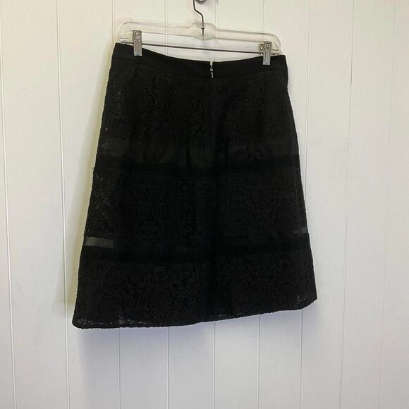 Rebecca Taylor Women's Size 10 Black Lace Tiered Mini Skirt Evening Night Out - Picture 4 of 8